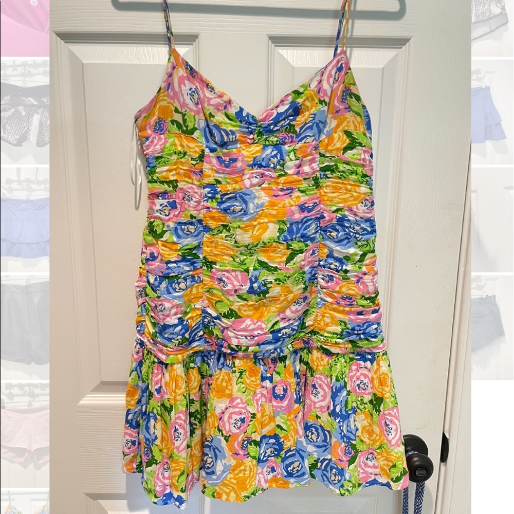 Zara Printed Dress with Draping floral
